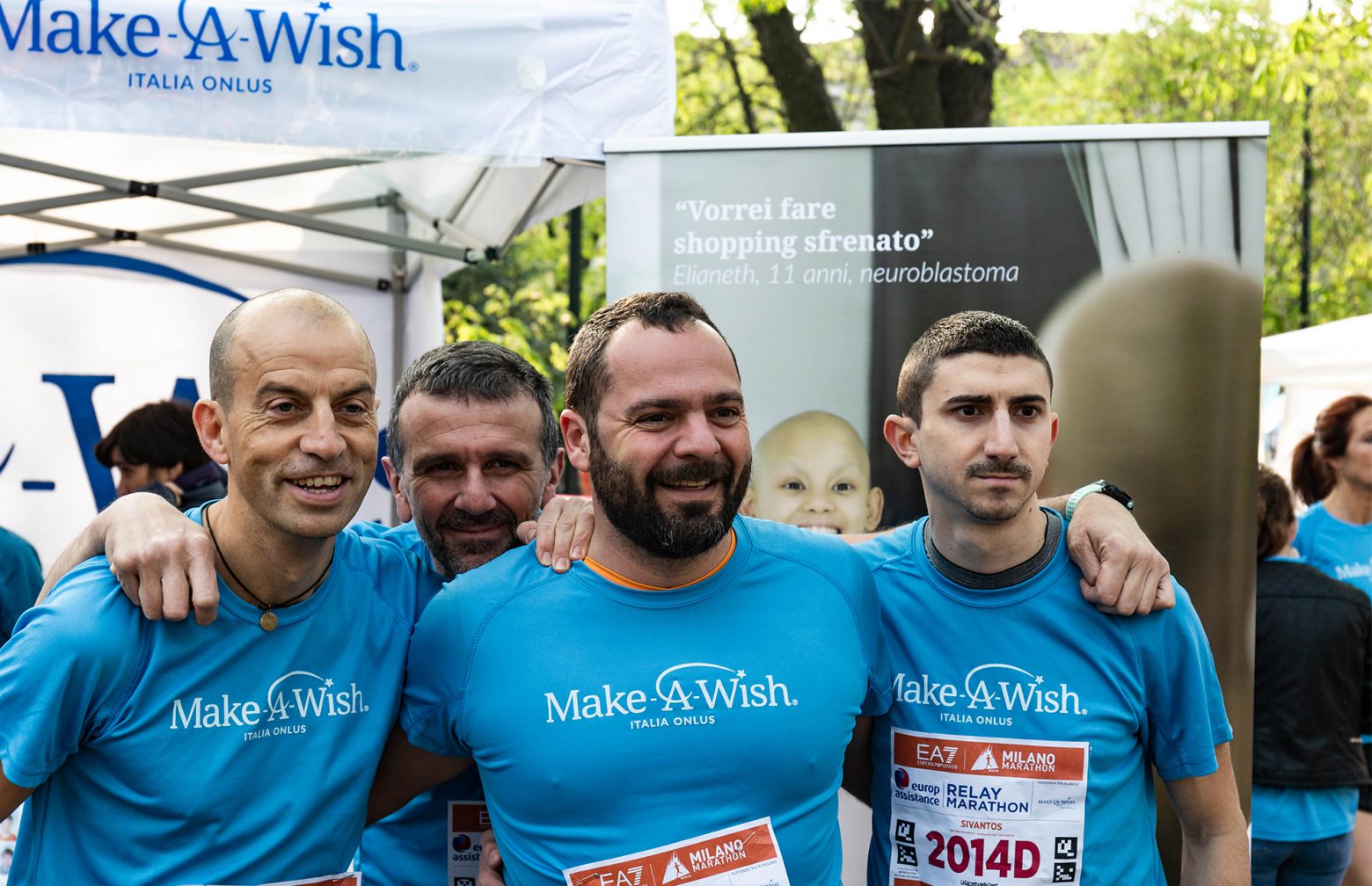 Four Sivantos co-workers from Italy at the Milan Maraton