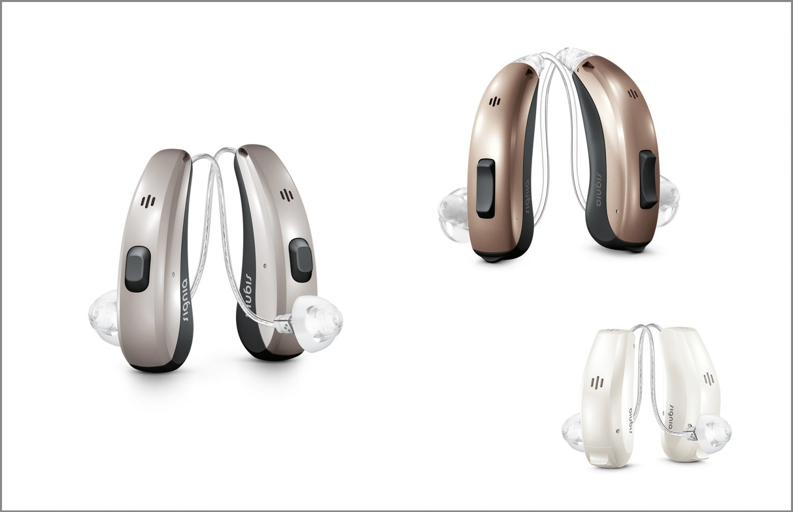 Three Pairs of Signia hearing aids