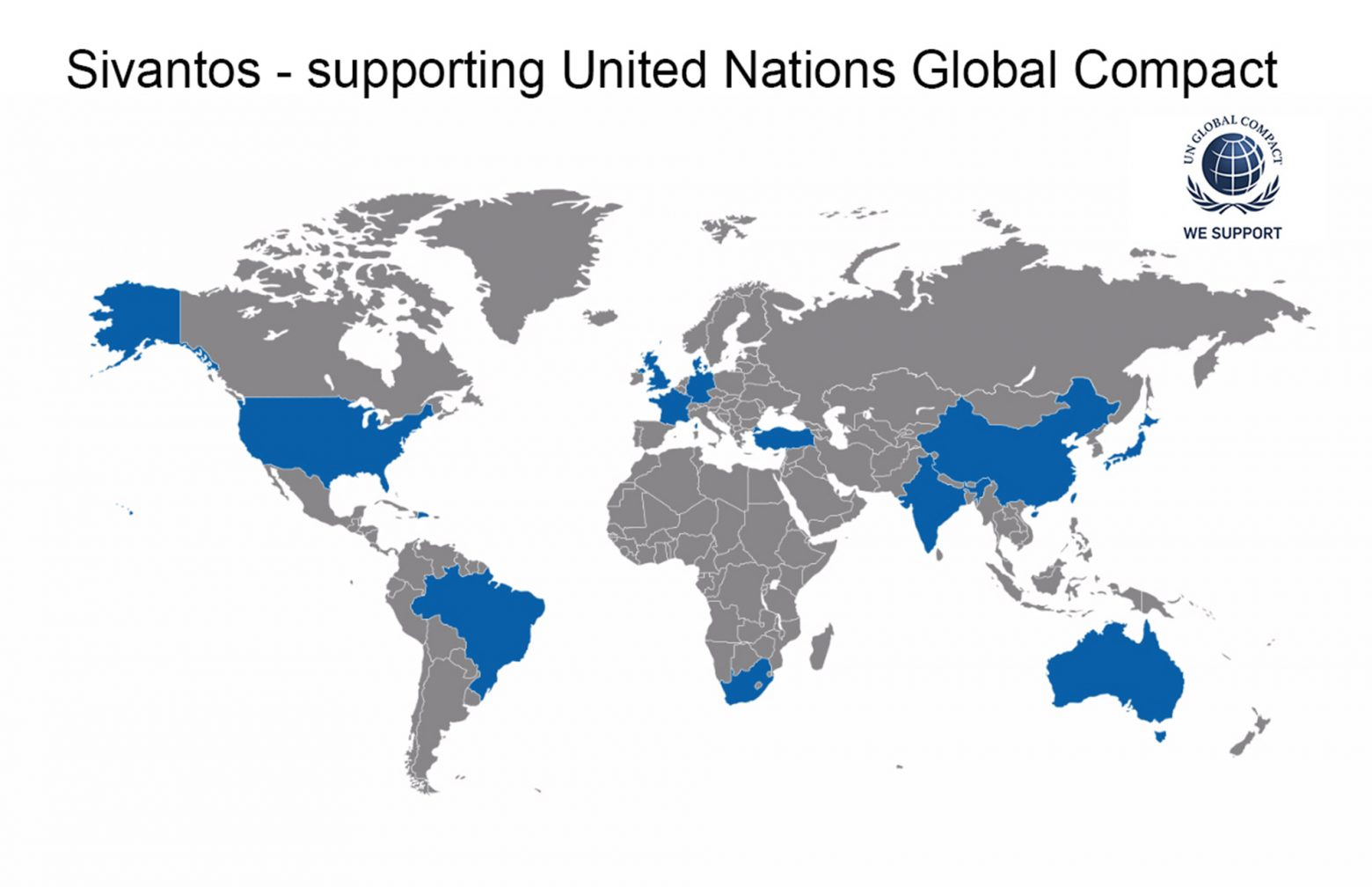 World map showing our societal impact